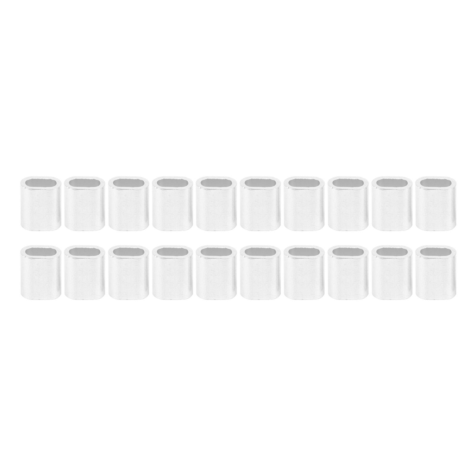 

100 шт. Алюминиевые наконечники Стальной трос Обжимная гильза Овальный 1-отверстие Зажимной патрон M4 AL6063