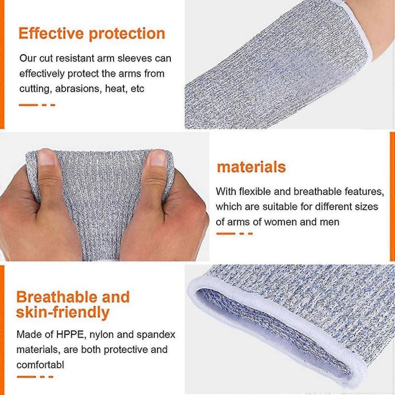 4 Pair Cut And Burn Resistant Sleeves Arm Protection Sleeves Forearm Protectors For Thin Skin And Bruising