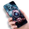Captain America Black Silicone Phone Case For Xiaomi Redmi Note 10 11 11S 12 13 4G 8 9 11T Pro 5G Plus 8T 9S 10S 12S