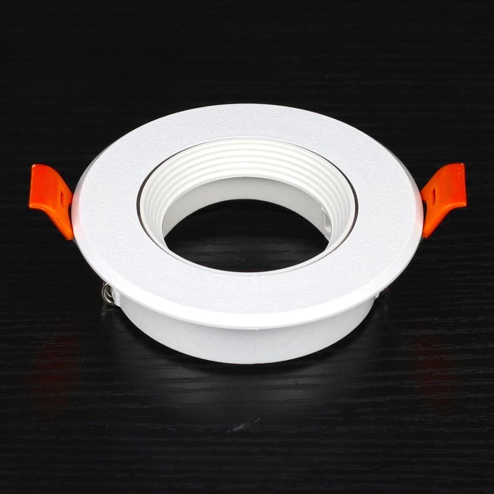 MR16 GU10 Base Socket Fixture Replaceable Light Source Square Round Recessed Ceiling Lighting Downlight Spotlight Mounting Frame