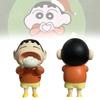 Charming Plastic Crayon Shinchan Anime Figure Of Shinnosuke With Bun Cute Collectible Decor