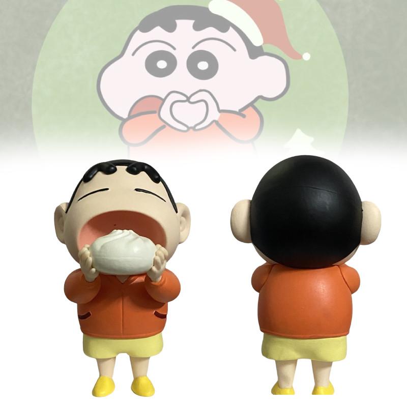 Charming Plastic Crayon Shinchan Anime Figure Of Shinnosuke With Bun Cute Collectible Decor