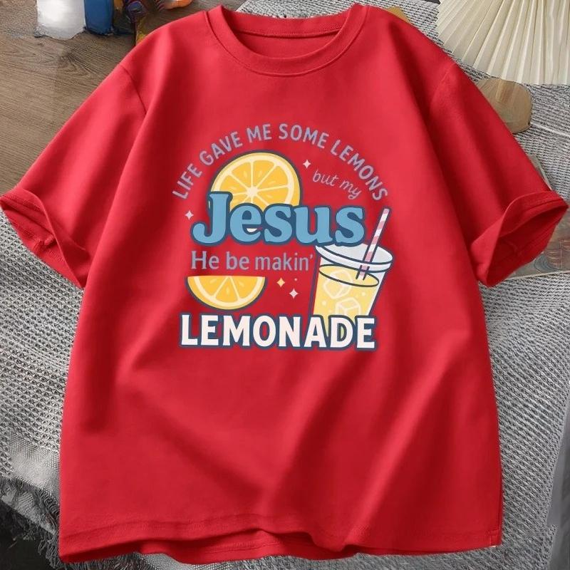 Life Has Given Me Some Lemons But My Jesus Lemonade Tshirt Son of God Faith Christian Bible Verse Unisex Tshirt Clothing