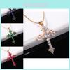 Stunning Crystal Cross Necklace For Women With Unique Geometric Design And Alluring Colors