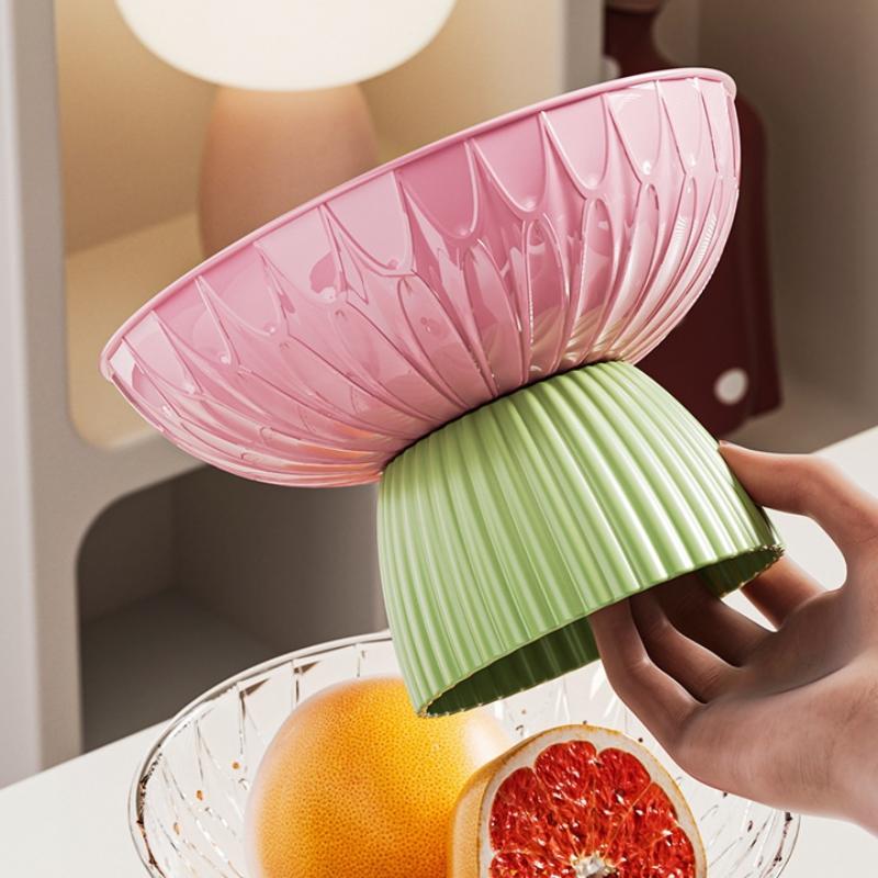 Elegant Large Washable Fruit Bowl With Pedestal - Chic, Hygienic Tabletop Organizer And Decorative Centerpiece