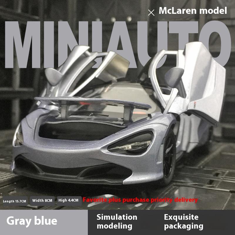 1/32 Scale McLaren 720s Sports Car High Simulation Alloy Metal Diecast Model Car Sound & Light Gifts for Boyfriend Present with Boys