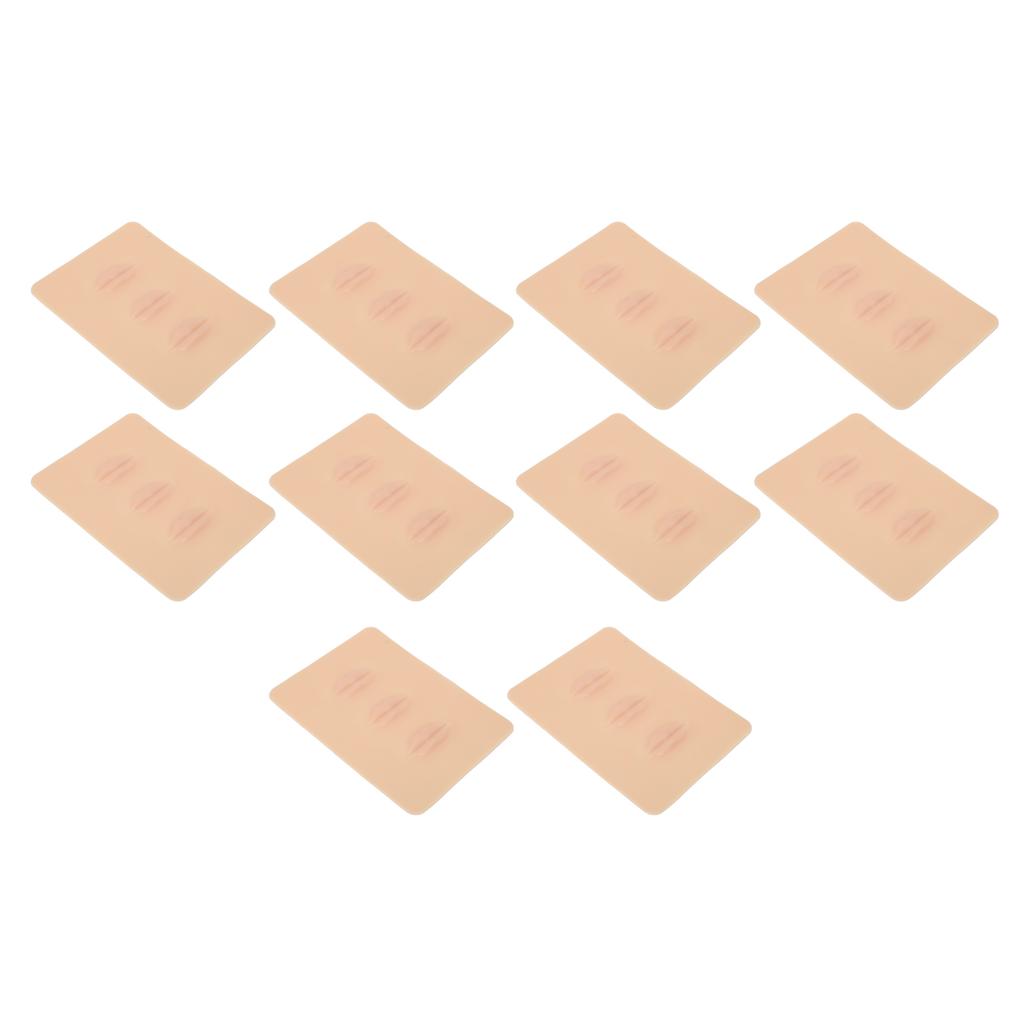 10 stuks 3D Lip Tattoo Oefenhuid Zacht Siliconen Make-up Microblading Oefenhuid voor Kunstenaar Beginner