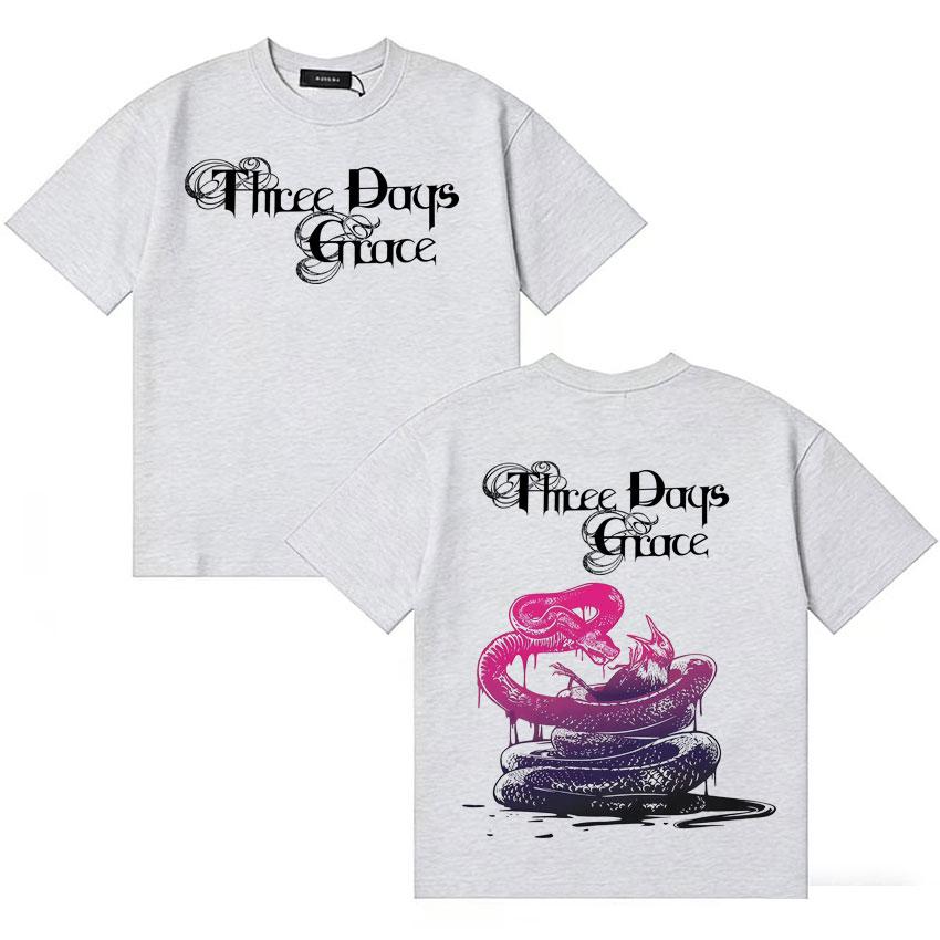 Three Days Grace Trendy Music Tshirts Cotton Harajuku Short Sleeve Tshirt  Unisex Women Y2K Teenagers High Quality T Shirt Unisex
