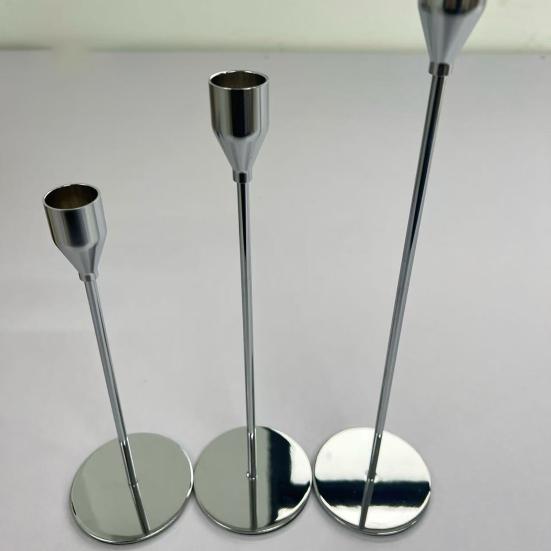 3/6Pcs/Set Vintage Tall Metal Candlestick Pillar Taper Candle Holder Home Living Room Christmas Wedding Party Candle Stand Dining Table Centerpiece