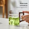 TEAHUE High Borosilicate Glass Tea Cup with Crescent Filter