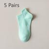 5 Pairs of Women's Summer Thin Girdle Waist Deodorant Breathable Sports Cotton Socks