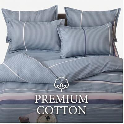 Pure Cotton Brushed Four-piece Set - Simple Striped, Thick Bed Sheets, Pillowcases - All Cotton Bedding