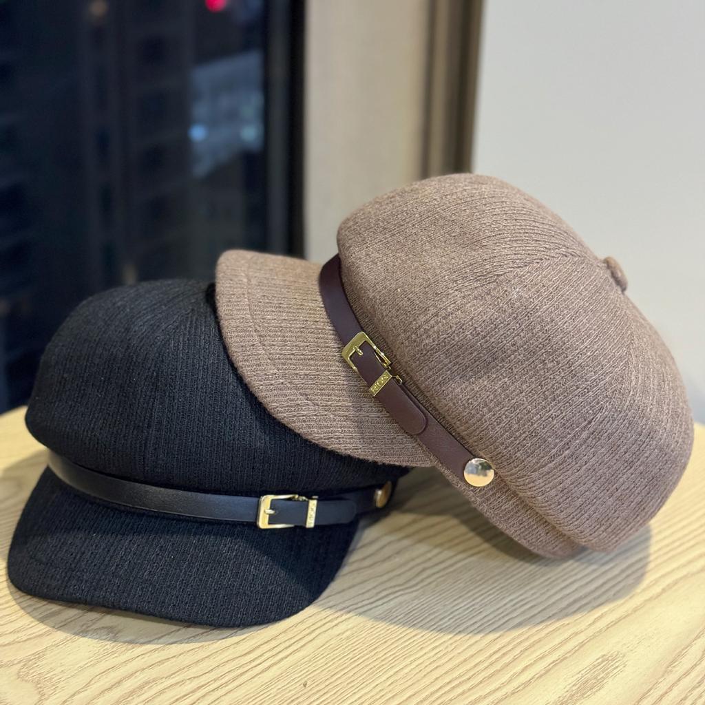 New Octagonal Hat for Women  Fashionable Autumn and Winter Beret Hat for Large Head Circumference and Small Face Suitable for Square and Round Faces