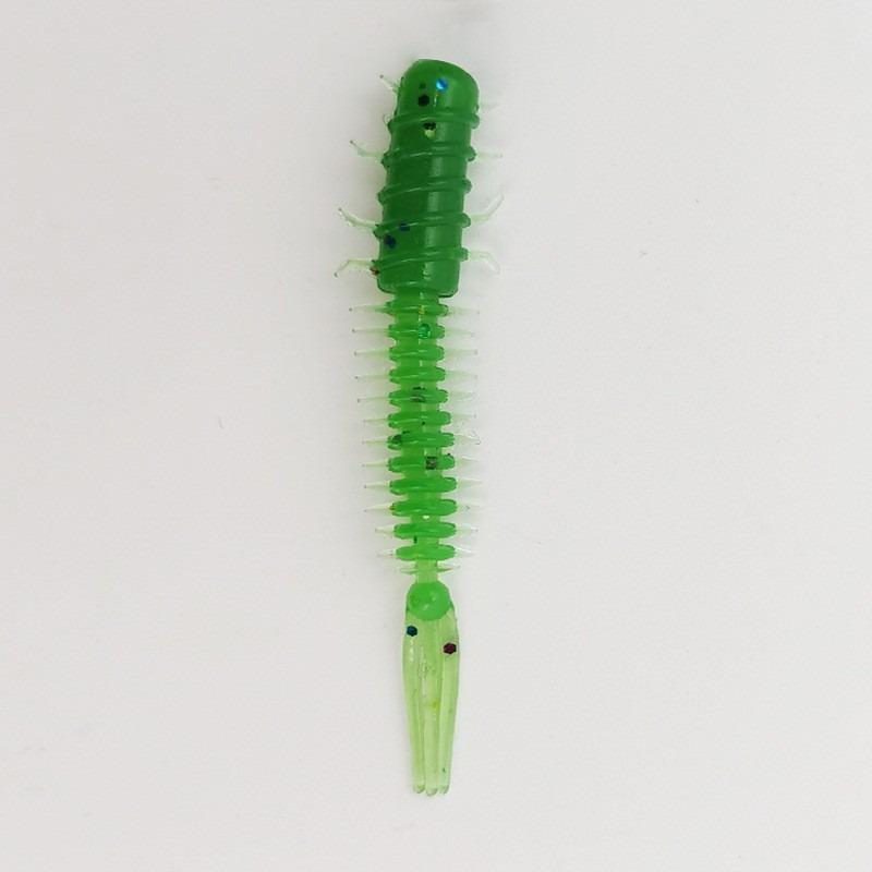 Luya Soft Bait Thread Three-Tailed Soft Worm 4.5Cm Slug Soft Elastic Bionic Luya False Bait