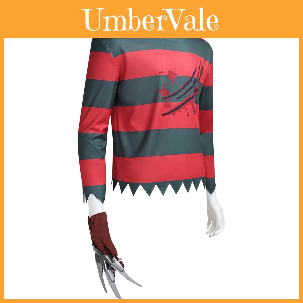 A Nightmare On Elm Street Freddy Krueger Cosplay Costume For Halloween Dress Up