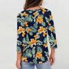 Koszule z rękawami 3/4 dla kobiet Śliczne nadruki Koszulki z nadrukami Bluzki Casual Plus Size Podstawowe topy Pulower