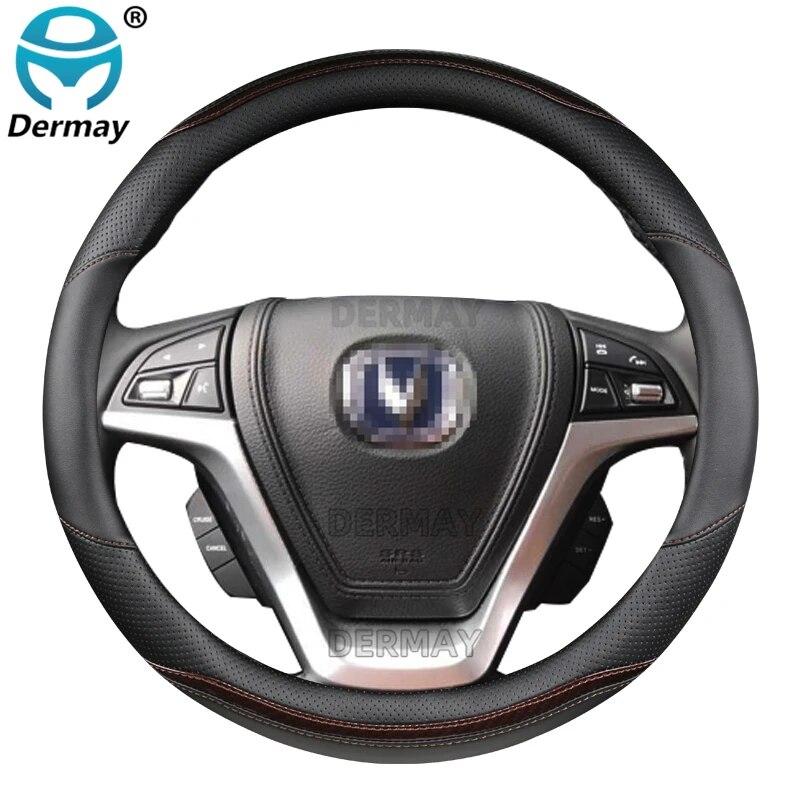 Für Changan CS95 CS85 CS75 CS55 CS35 CS15 EADO CX70 Auto Lenkradbezug Mikrofaserleder + Kohlefaser Autozubehör