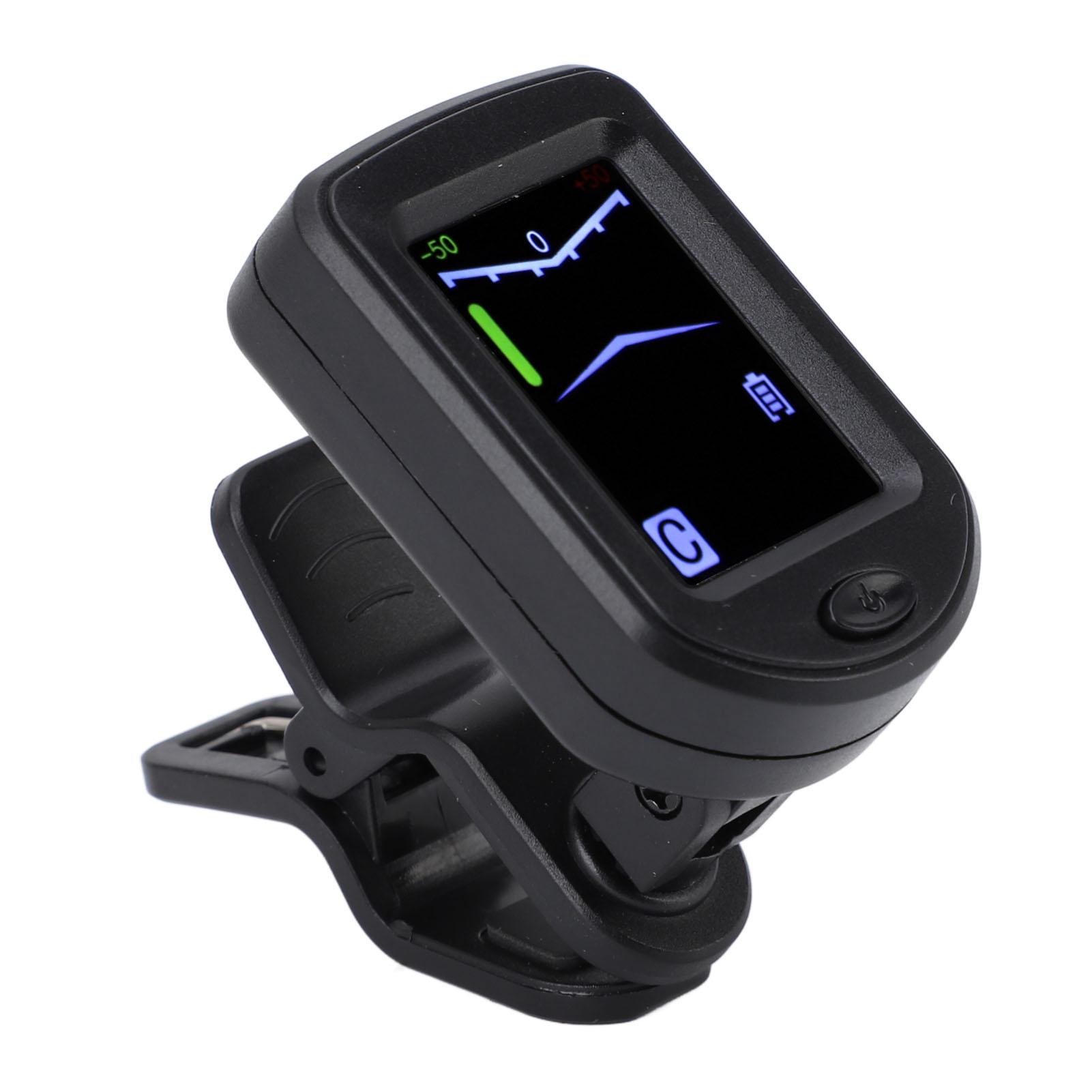 

Прищепка-тюнер для гитары, цветной светодиодный экран, вращающийся на 360 градусов, универсальный цифровой электронный тюнер для