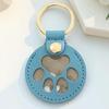 Sentimental Pet Hair Keepsake Keychain Portable PU Leather Design Pendant For Pet Owners And Thoughtful Gift