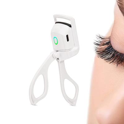 Wiederaufladbarer elektrischer Wimpernzange, tragbarer, beheizter Wimpernzange, 2 Heizmodi mit sensorischem Heiz-Silikonkissen, schnelles, natürliches Locken der Wimpern