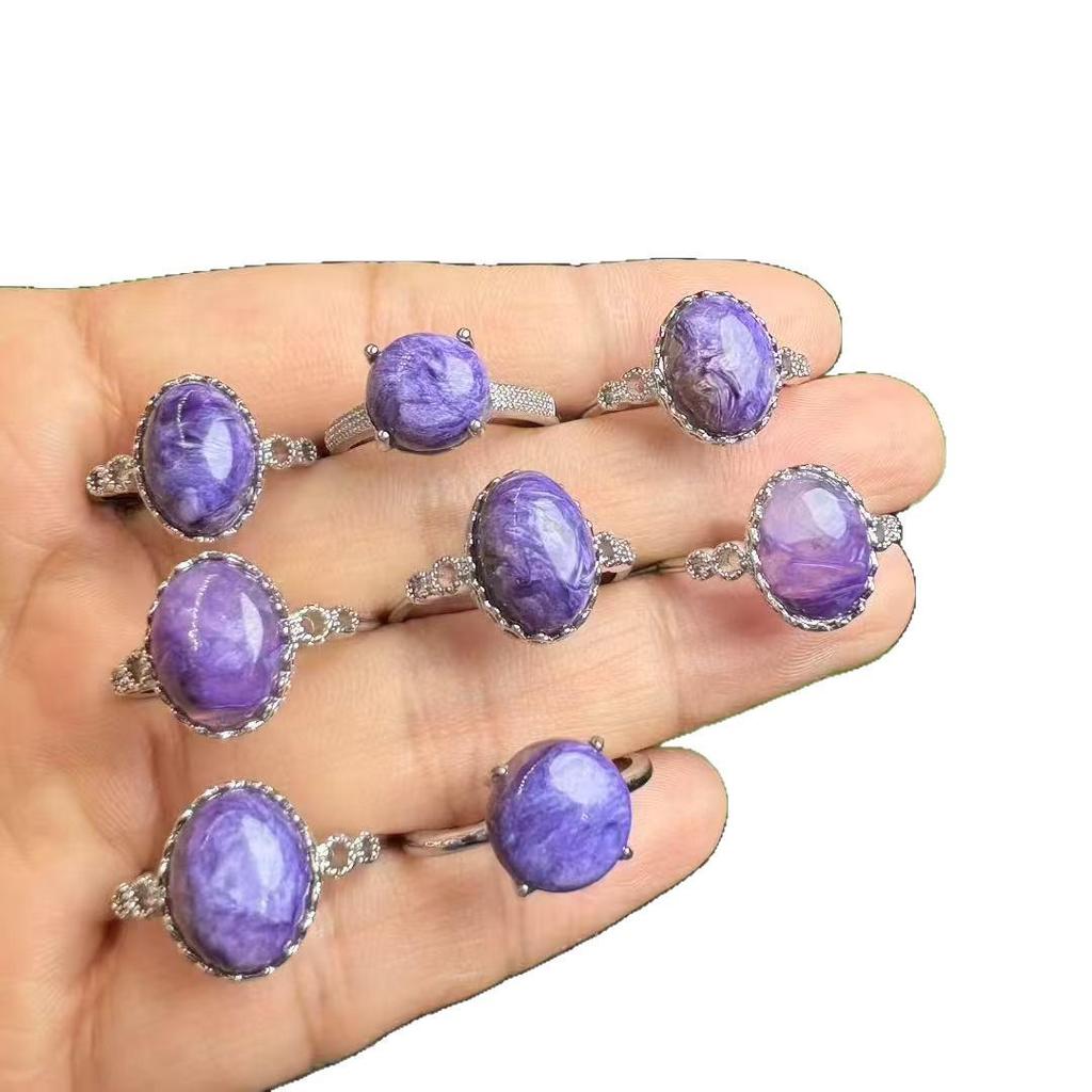 Eleganter Unisex Ring aus lila Drachenader-Achat mit einzigartigem Drachenmuster