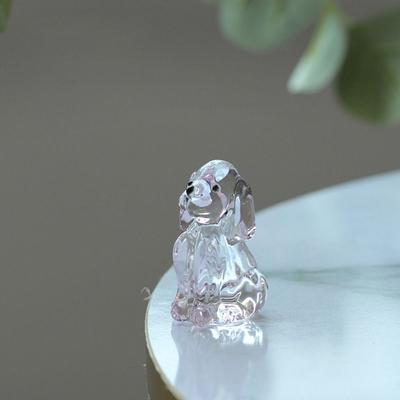 Creative DIY Crystal Dog Figurines Handmade Mini Puppy Ornament Cartoon Animal Statue Collection