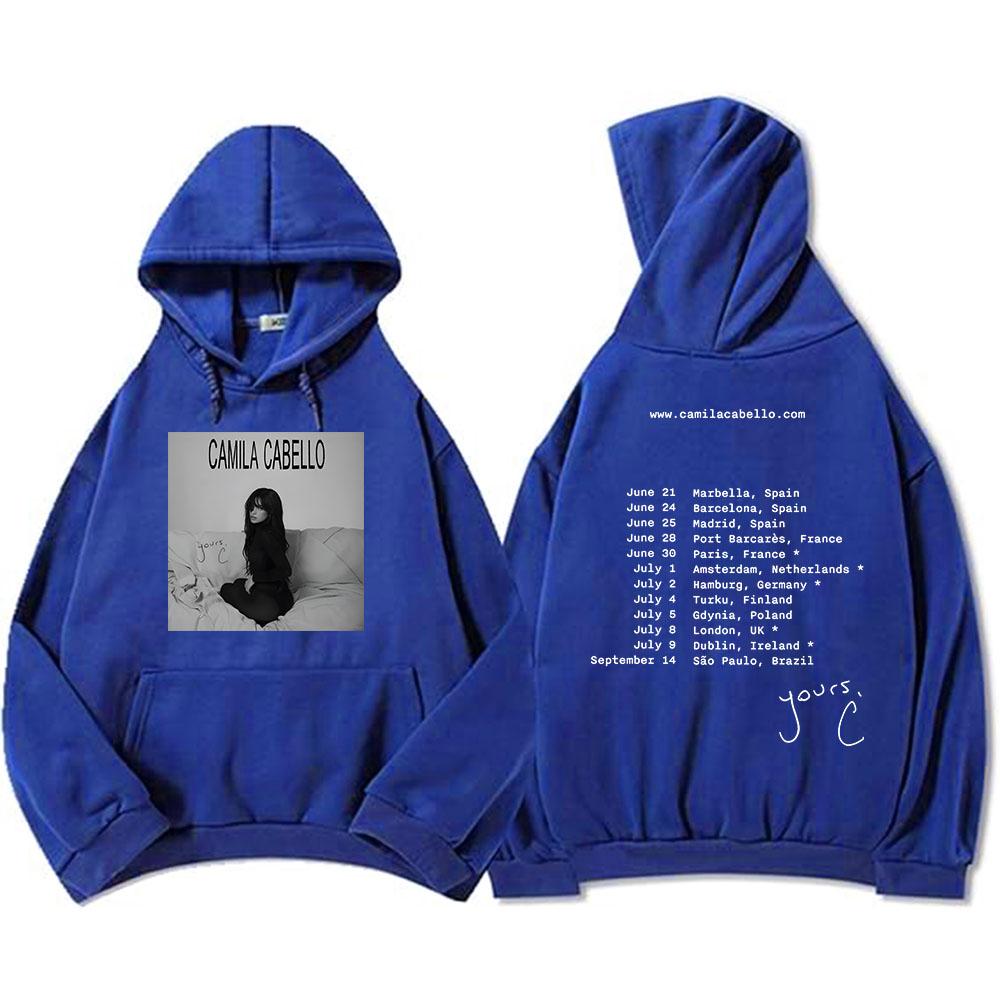 Camila Cabello Yours.C Tour 2025 Hoodies Langarm Fleece Herren/Damen Sweatshirts Grafik Kleidung Tasche Kapuzenpullover Männlich