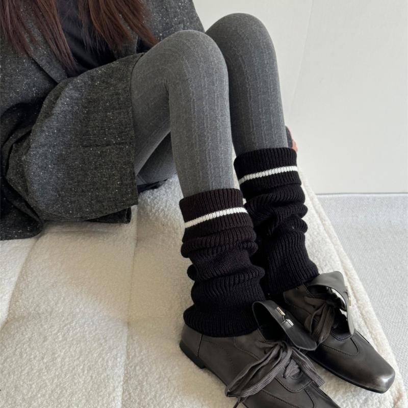 Vintage Chain Twist Striped Pattern Cotton Tights for Women Breathable Leggings Spring Fall Opaque Pantyhose Stockings
