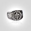 Retro Cross Mars Language Ring