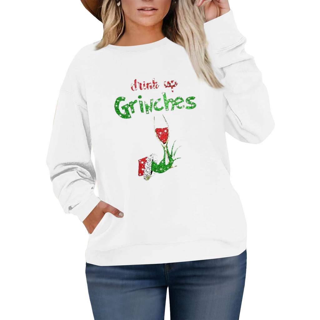 Women's Fashionable Casual Plus-Size Long Sleeve Pullover Printed Sweatshirt