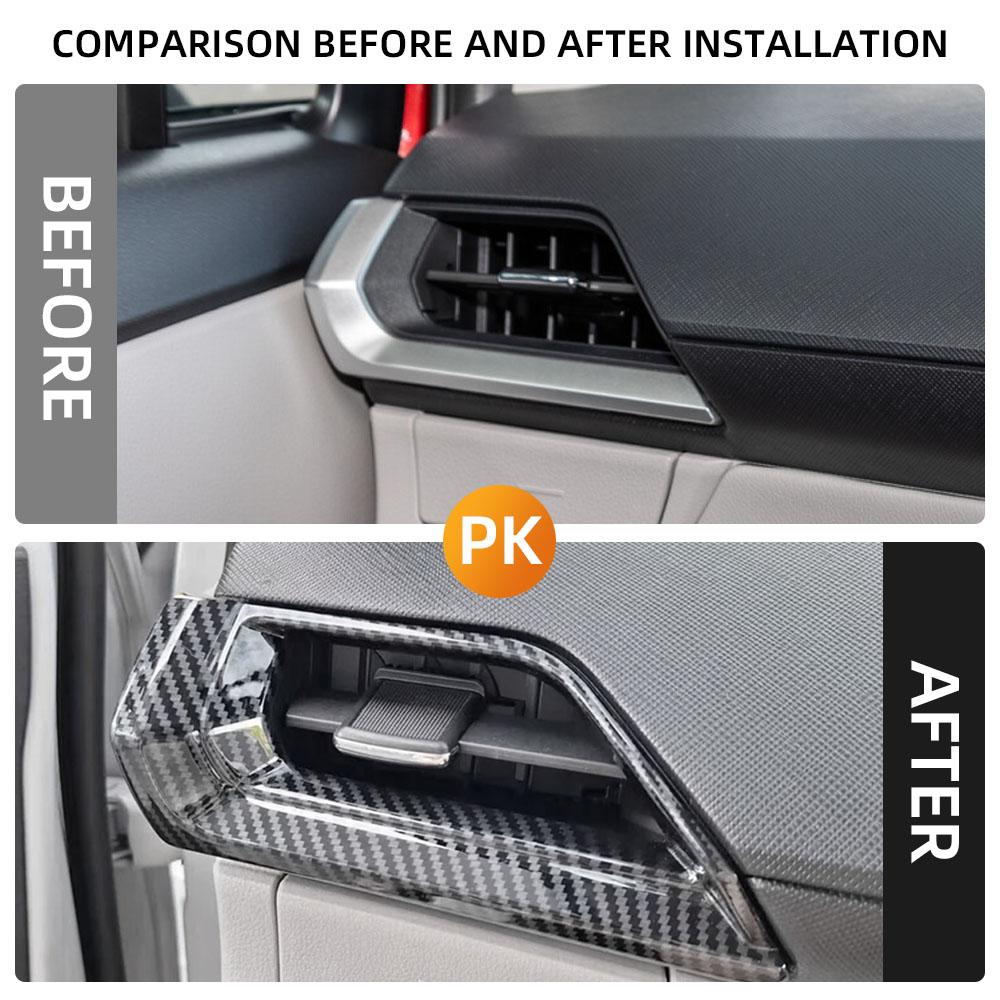 Car AC Vent Frame Cover for Toyota Avanza Veloz 2025-2025 2Pcs Front Air Conditioning Outlet Trim Interior Sticker Accessories