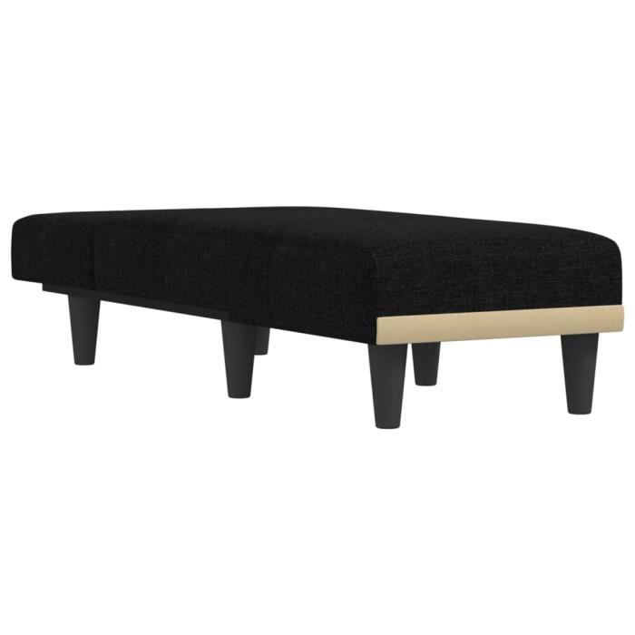 VidaXL Chaise longue noir tissu 352815