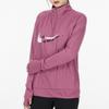 Nike Dri-Fit Double Swoosh Half-Zip Quick-Dry Reflective Long-Sleeve T-Shirt Women Tops Deep-Red DD6842-507