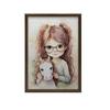 Dziewczynka Z Konikiem Dziewczynka Z Konikiem, 70X100 Cm, Rama Drewniana Ciemny Brąz, Papier Matowy 230 Gsm