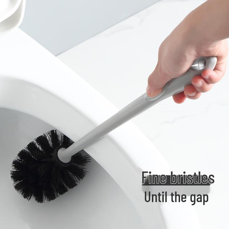 Long-Handled Wall-Mounted Toilet Brush with Draining Base
