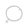TIFFANY &CO TIFFANY &CO Serie Return to ™ Perla a Forma di Cuore Tipo 925 Argento Smalto Bracciale da Donna Rosa GRP06688-Rosa Extra Piccolo
