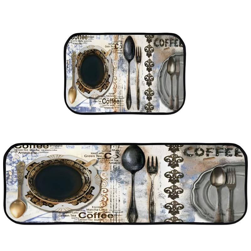 

1pc/2pc Kitchen Coffee Floor Mats Entrance Door Mats Laundry Room Long Rugs, Corridor Passageway Floor Mats, Home Decorations 1pc-40x120CM