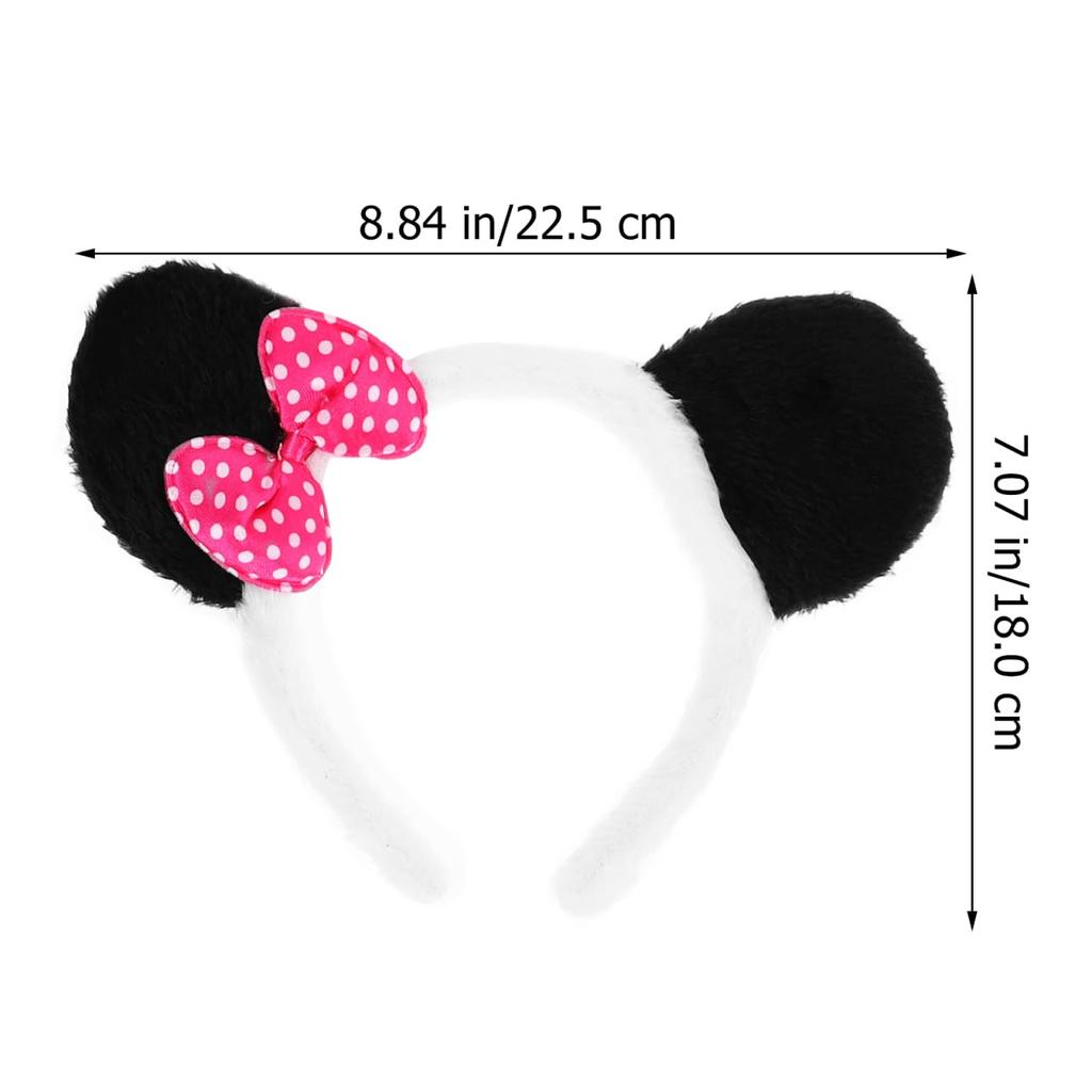 LIFKOME Set mit 2 Panda-Ohren Panda-Kostümzubehör Panda-Hut Panda-Kostümzubehör für Damen Panda-Ohren Stirnband Panda-Zubehör für Damen