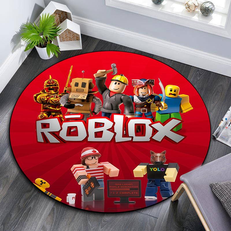 Roblox pattern round rug,Carpet Rug for Living Room Bedroom Playroom ,Non-slip Floor Mat,Holiday Gifts and Birthday Gifts.