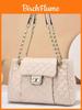 Stilvolle High-End Damen-Beuteltasche Geräumig Vielseitig Schulter-Umhängetasche Mit Kette Und Schloss-Design