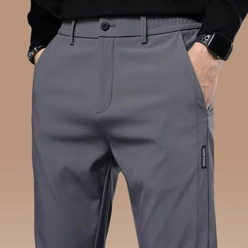 Autumn and Winter New Slim-fit Black Label Medium and Thick Fashion Trend Business Large-size Straight Casual Pants