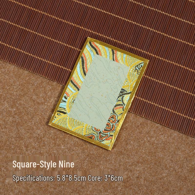 Brocade Calligraphy Ornament: Mini National Style Xuan Paper Pendant - Cultural and Creative Fortune Card Gift