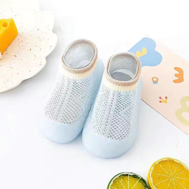 Spring Summer New Combed Cotton Non-slip Breathable Children's Soft-soled Shoes Baby Walking Mesh Floor Socks