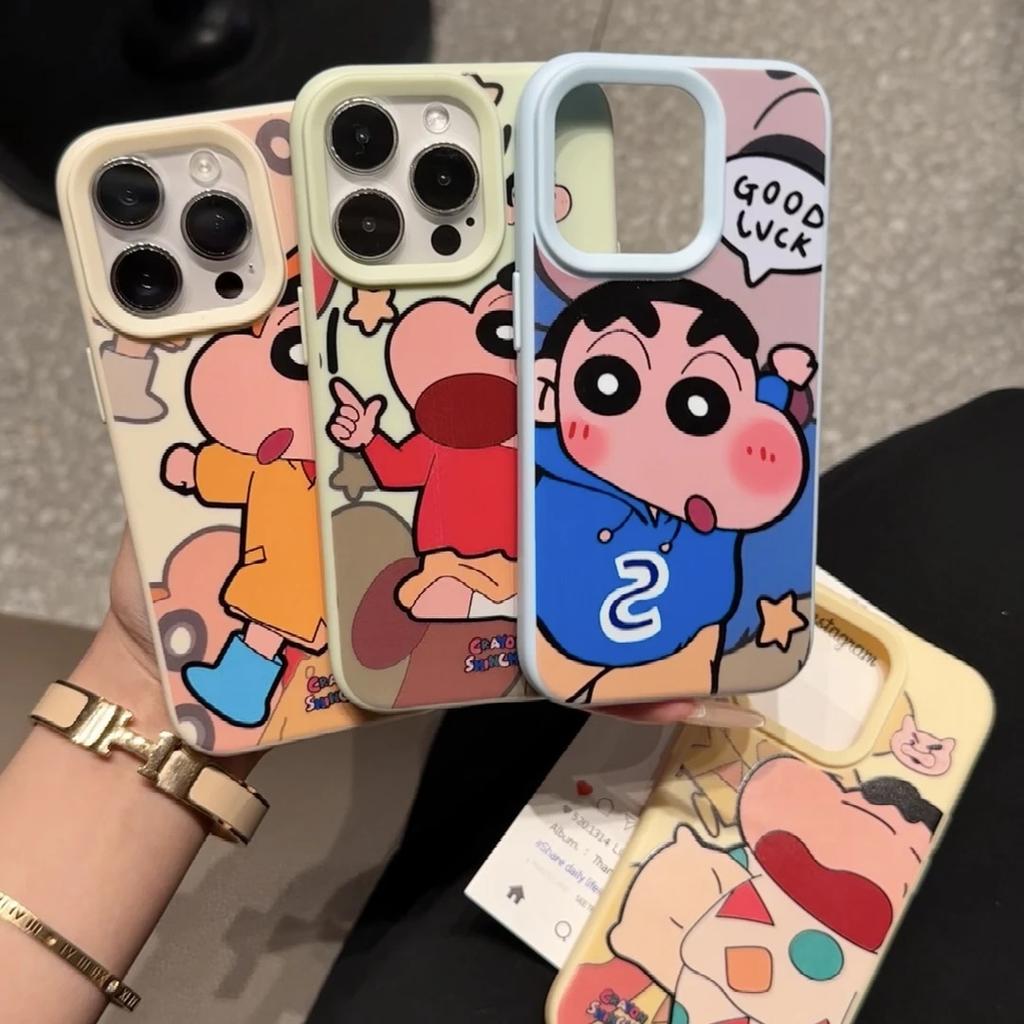 Cute Crayon Shin-chan for iPhone Apple 16/17 Promax Phone Case 15 Liquid 13 Cute 14 Soft