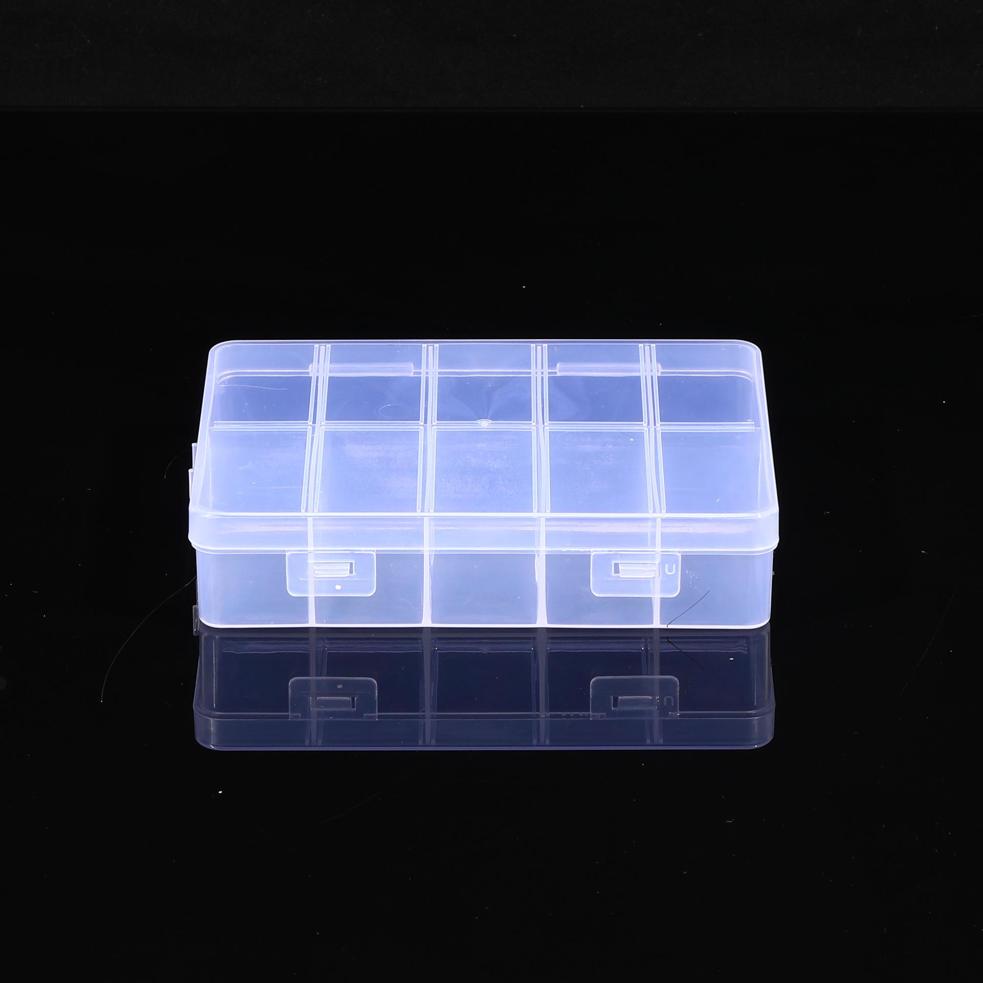 

10-Compartment Thickened PP Plastic Jewelry Organizer for Earrings & Necklaces, Dustproof & Transparent