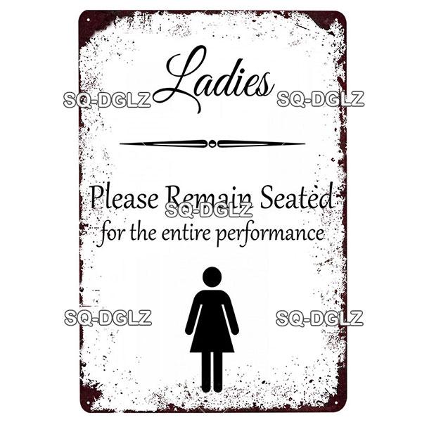 [SQ-DGLZ] Bathroom Metal Sign Vintage Metal Plaque Indicator Plates Decor For Pub Bar Home Wall Decor Tin Signs Warning Poster