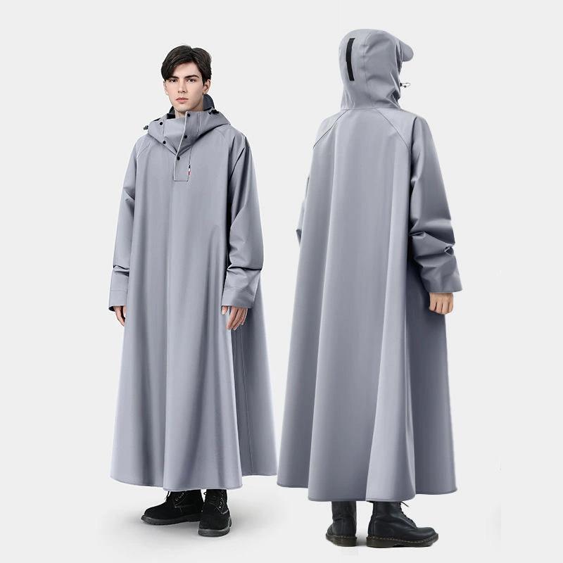 

1 шт. Взрослый водонепроницаемый дождевик для мужчин и женщин, цельный утолщенный дождевой плащ-пончо для электромобиля, мотоциклетный дождевик onesize серый