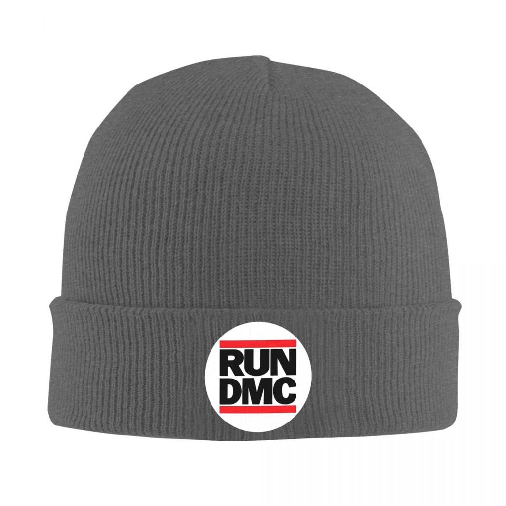 Run DMC Logo Warm Knitted Cap Winter Knit Bonnet Hat Skullies Beanies Hip Hop Caps for Unisex