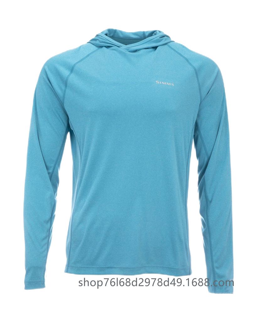 SIMMS Long Sleeve Fishing Suit Hooded Mask Sunscreen Suit UPF50 Outdoor Breathable T-Shirt Summer Hoodie