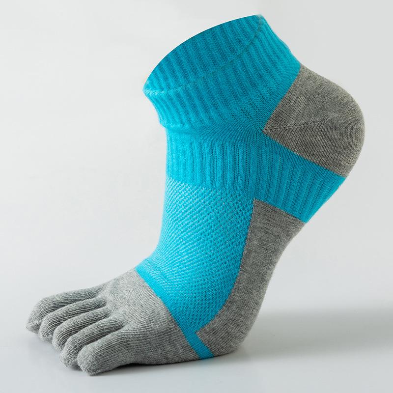 10 Paar Atmungsaktive Sommer-Kurzsöckchen für Herren mit Fünf-Zehen-Design & Kostenlosem Versand One Size himmelblaue
